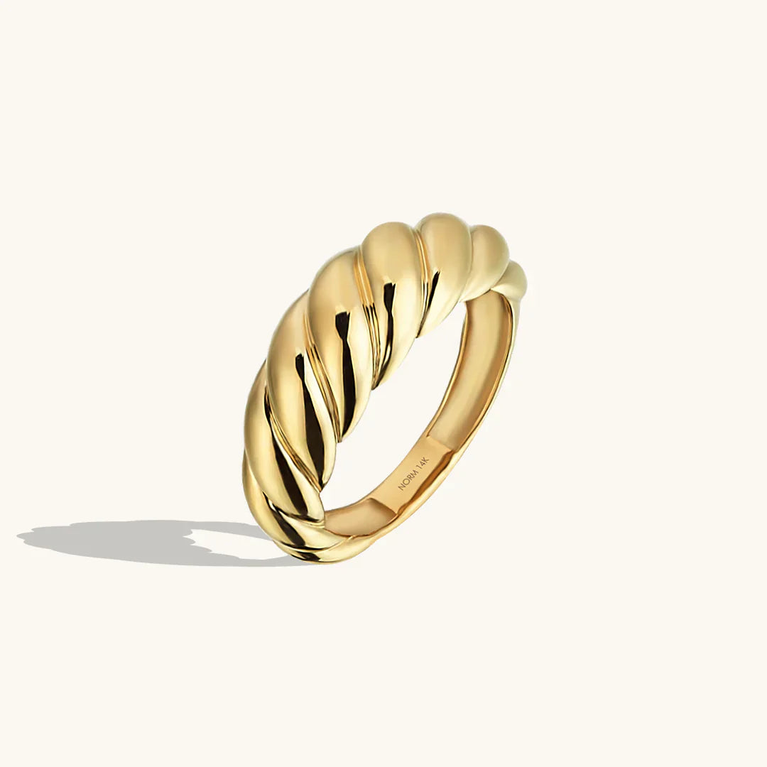 Anillo Media Luna | Oro Blanco
