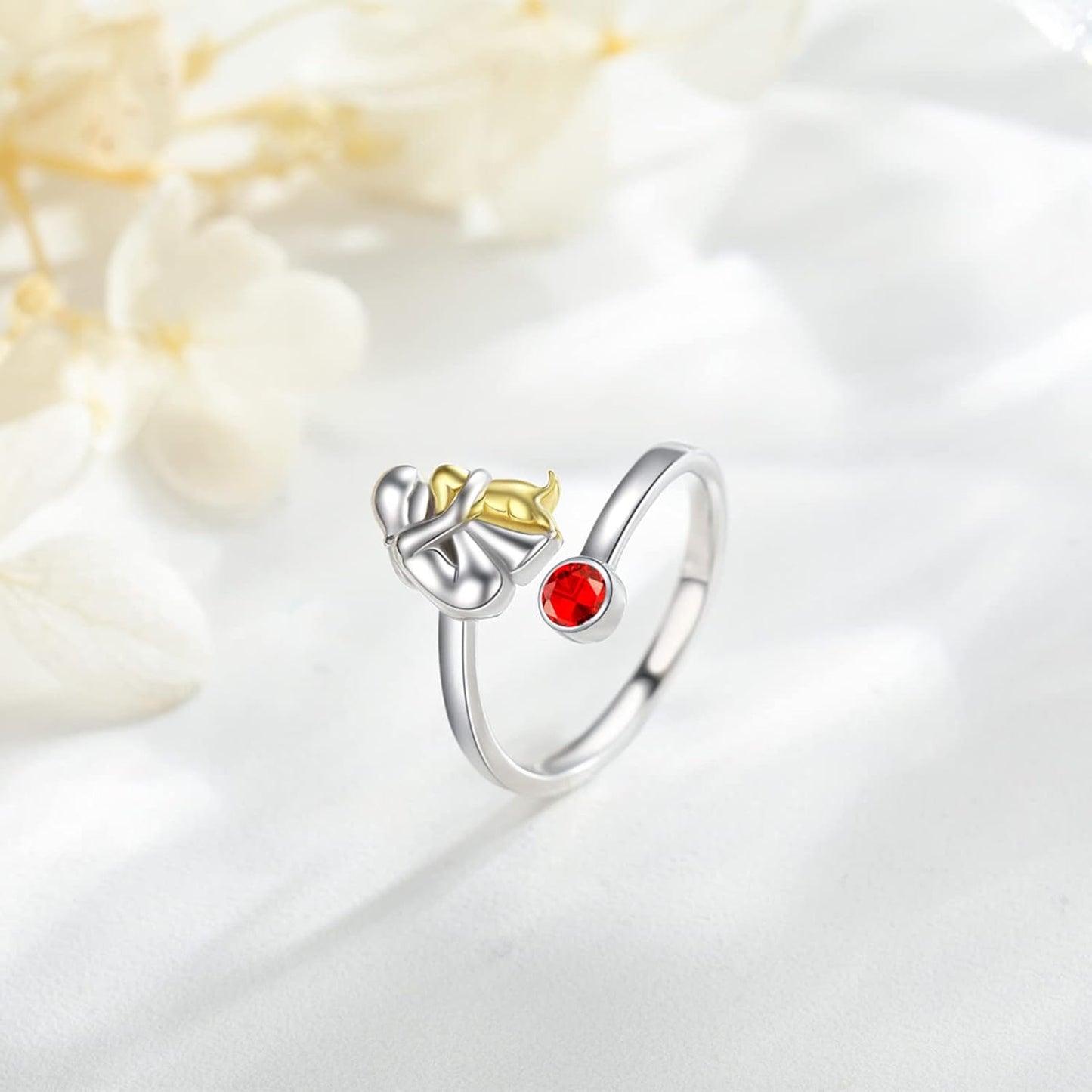 Anillo de Perro y Niña en Plata de Ley