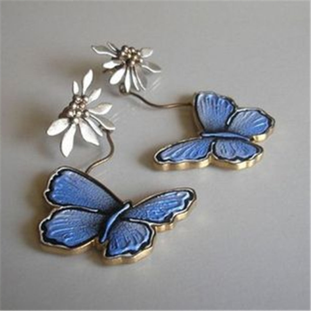 Pendientes Vintage de Mariposa Azul
