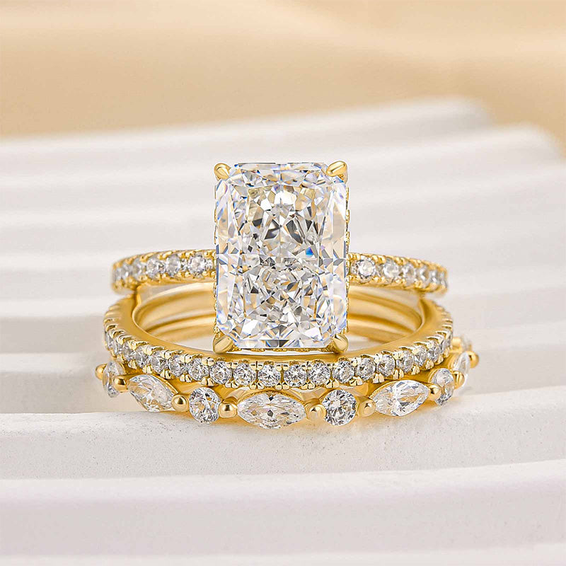 Set de Anillos de Boda Jaily 3PC | Oro