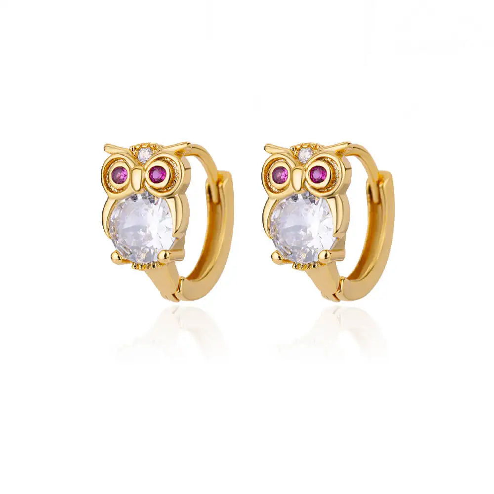 Pendientes de Aro de Animal de Cristal