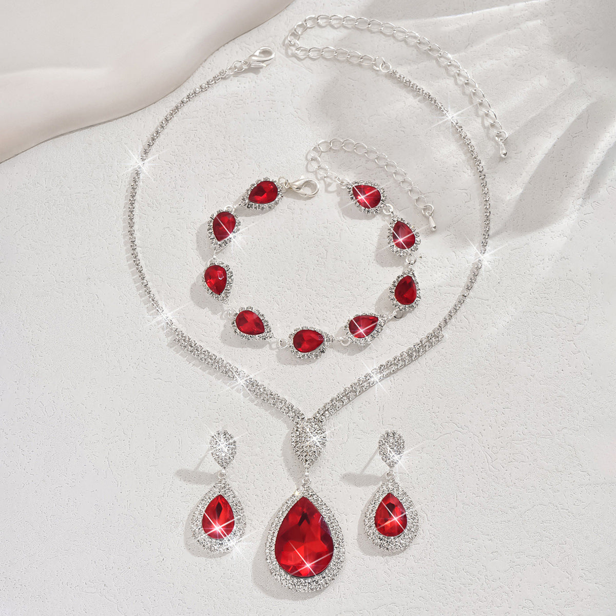 Set de Joyería Thalira Bloodwynne | Oro Blanco