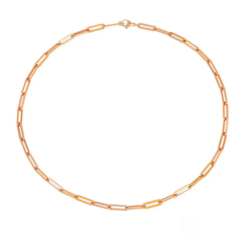 Collar Cadena Elegante Archen | Oro Blanco