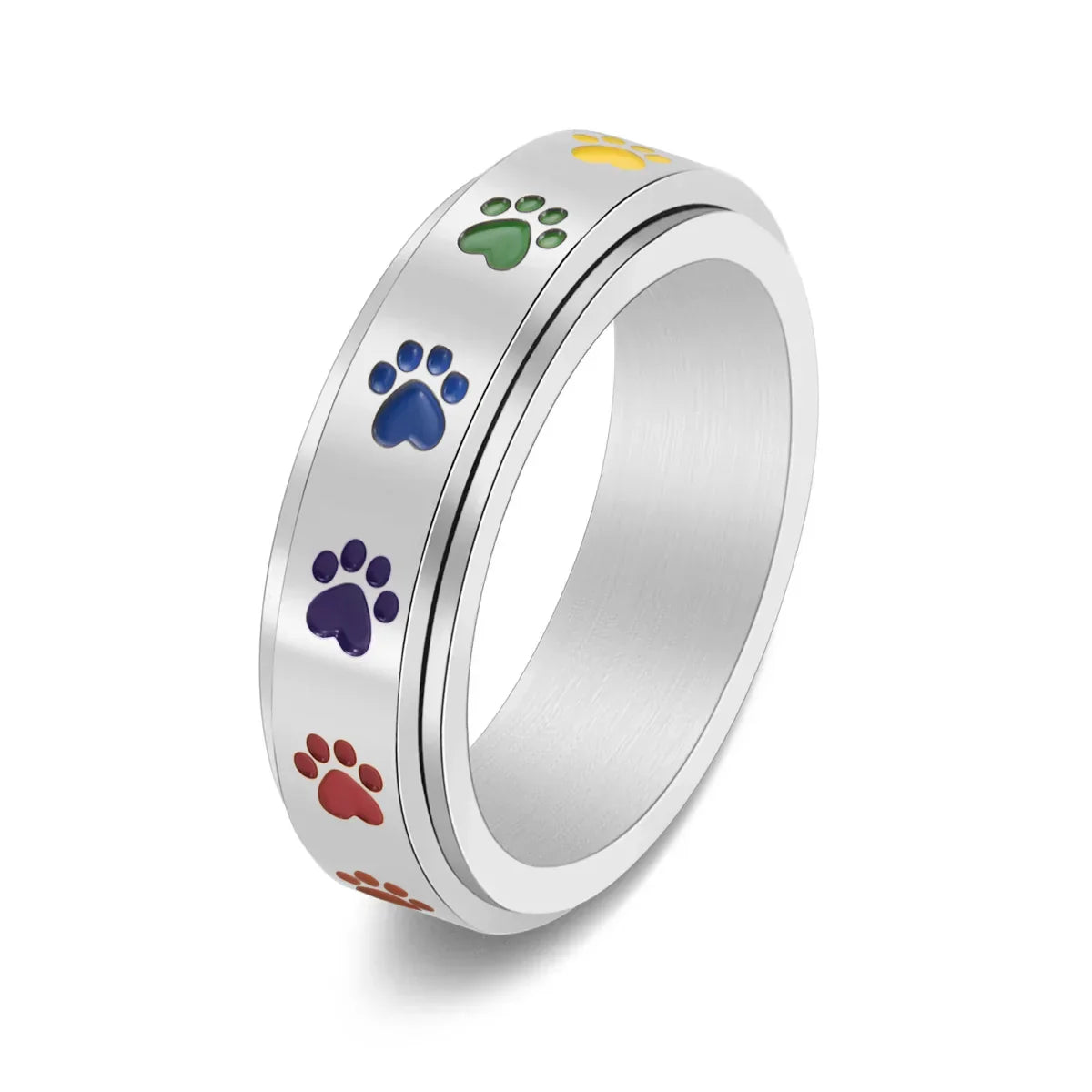 Anillo Reductor de Estrés Giratorio de Pata en acero Inoxidable con Patas de Arcoíris