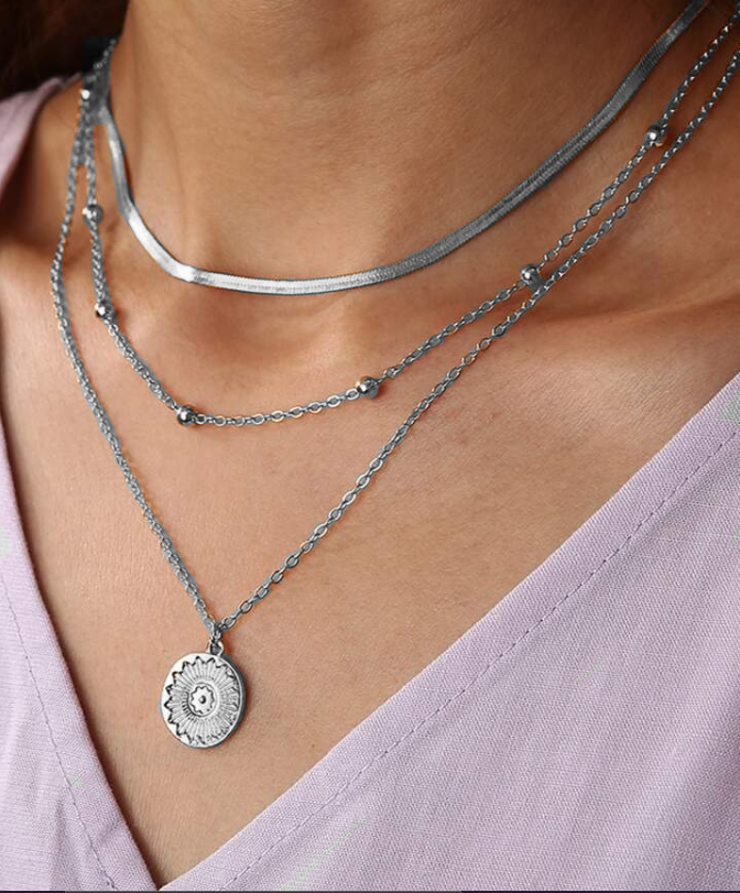 Collar triple de plata 925