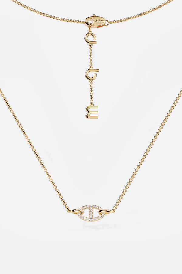 Collar Isla Marina | Oro Blanco