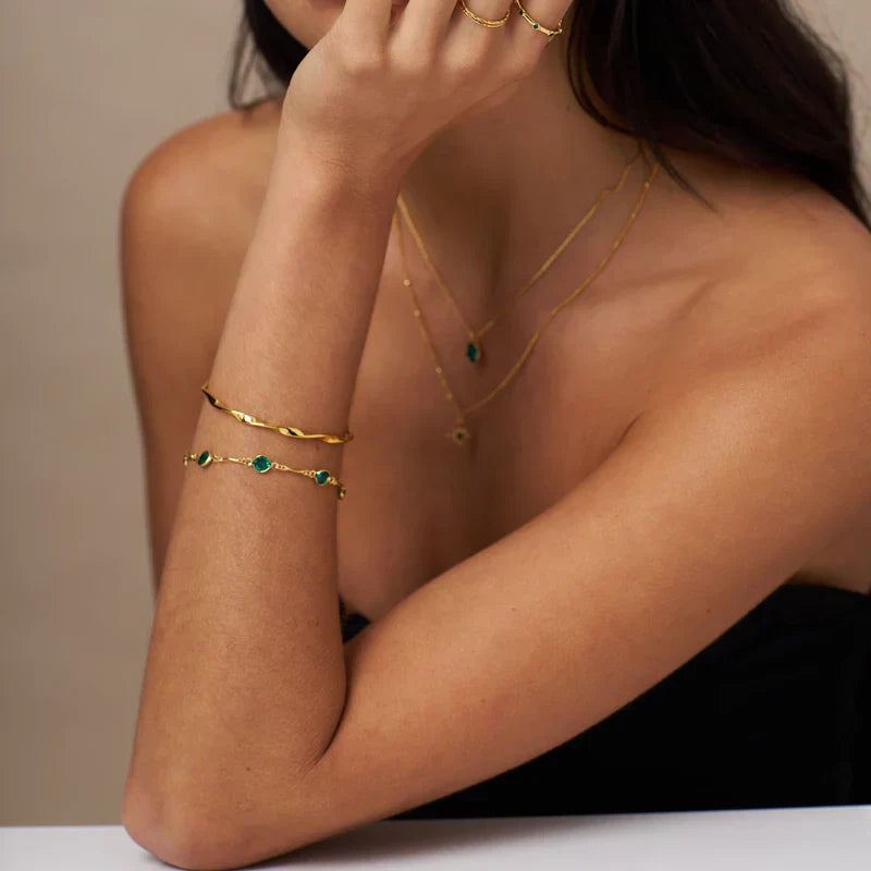 Pulsera de Cadena de Eslabones Emerald | Oro