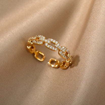 Anillo Trenza Zirconia Ajustable