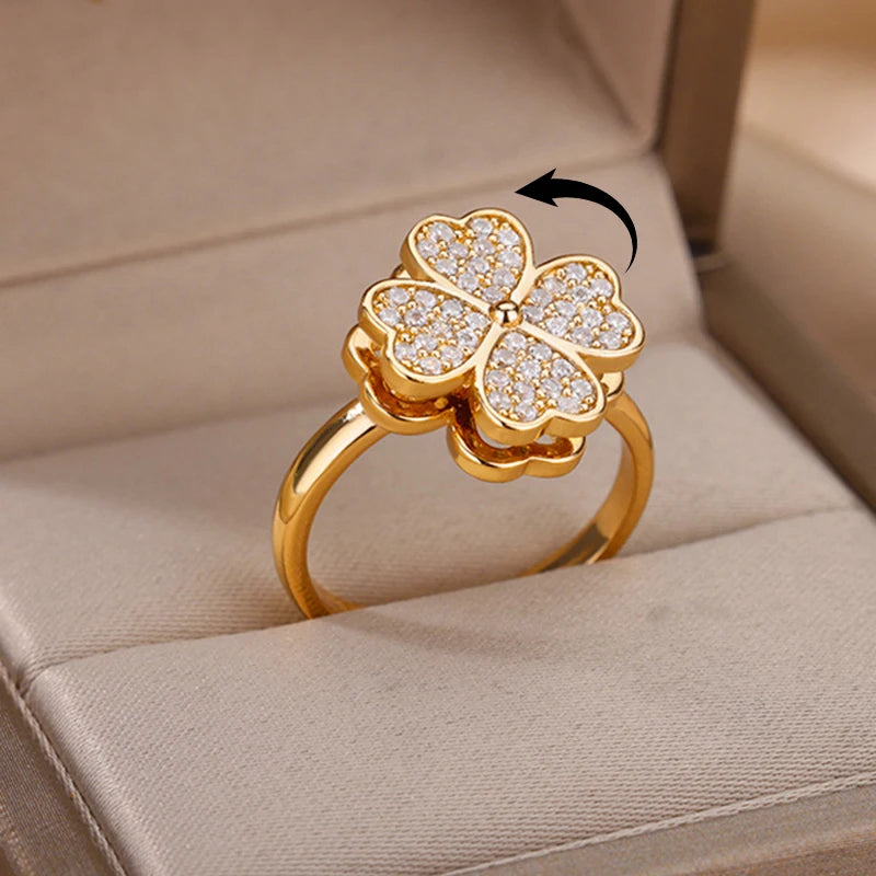 Anillo Trébol Vintage