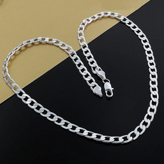 Cadena Plana de Plata