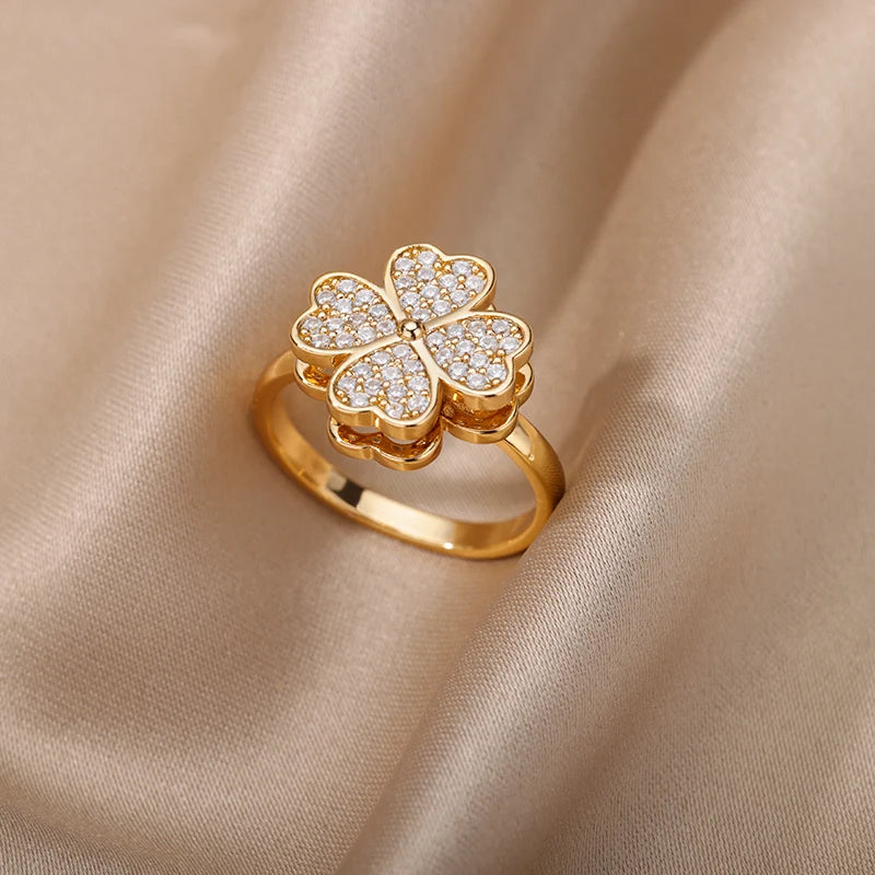 Anillo Trébol Vintage