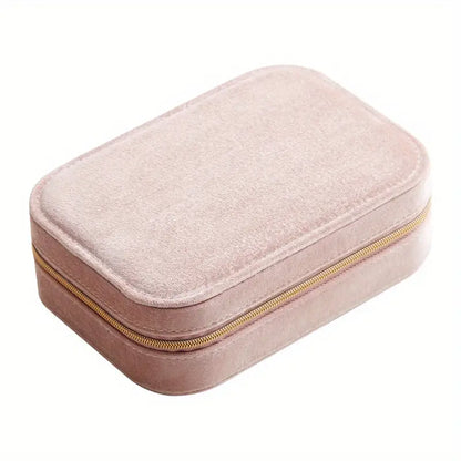 Joyero de Terciopelo Premium de 3 Capas con Cremallera