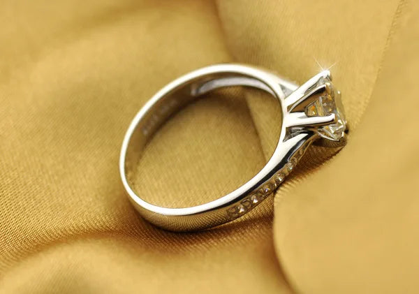 Anillo Solitario Plata 925