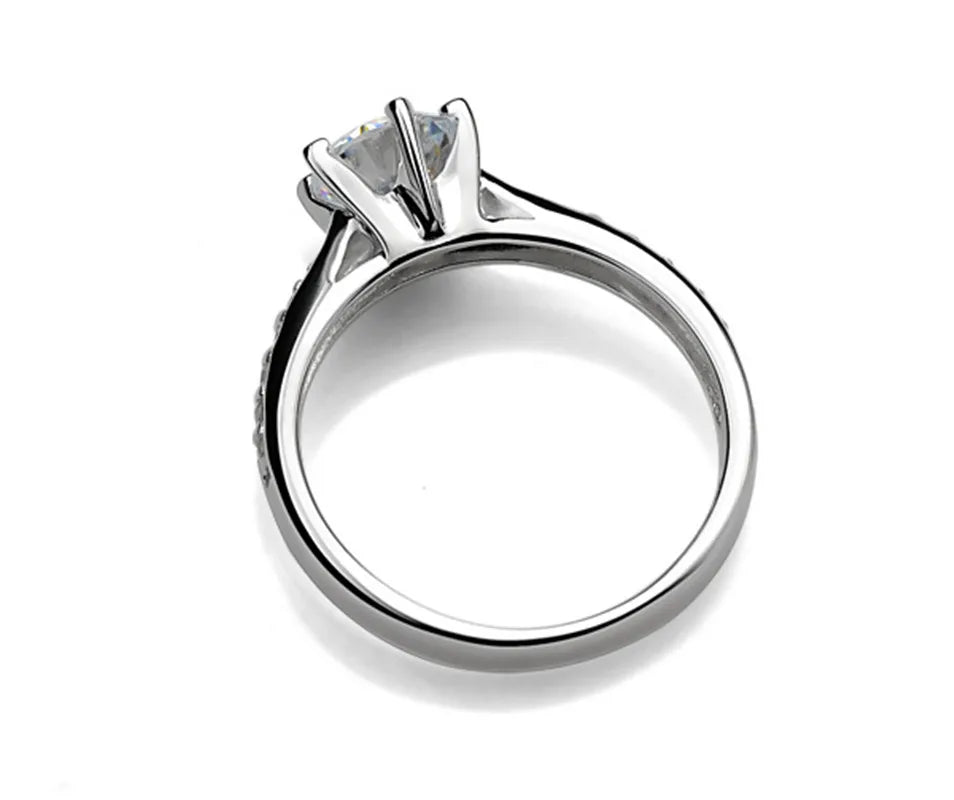 Anillo Solitario Plata 925