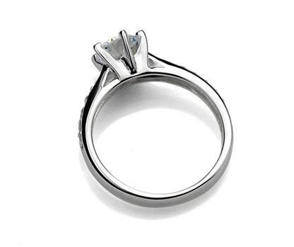 Anillo Solitario Plata 925