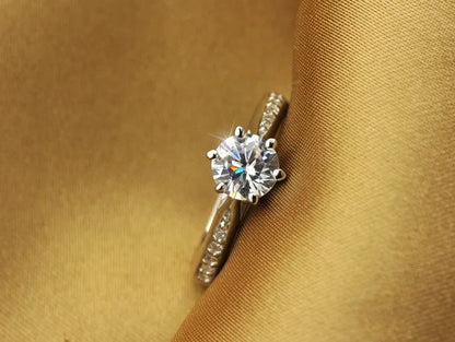 Anillo Solitario Plata 925