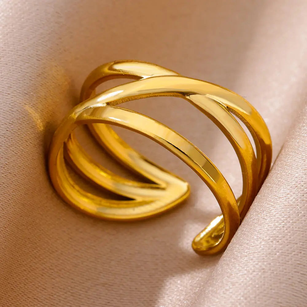Anillo Dorado Boho Ajustable