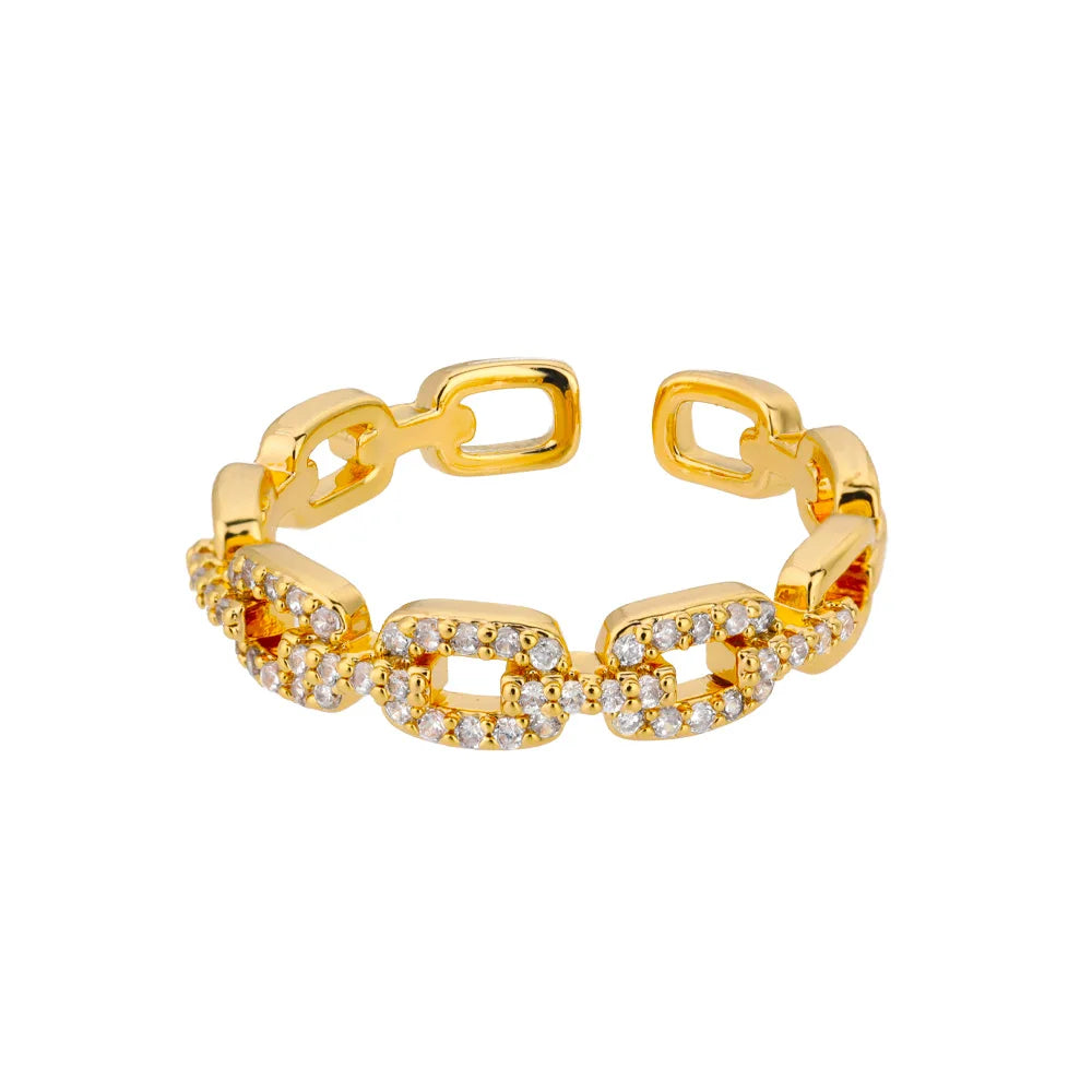 Anillo Trenza Zirconia Ajustable