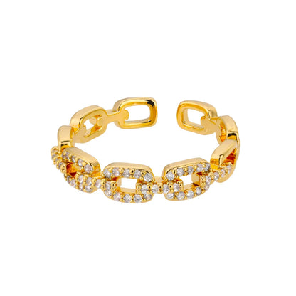 Anillo Trenza Zirconia Ajustable