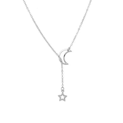 Collar Luna y Estrella Celestial Dorado