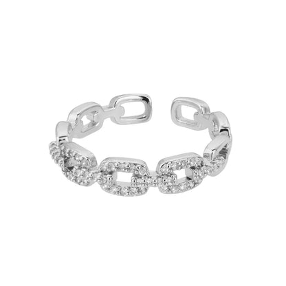 Anillo Trenza Zirconia Ajustable