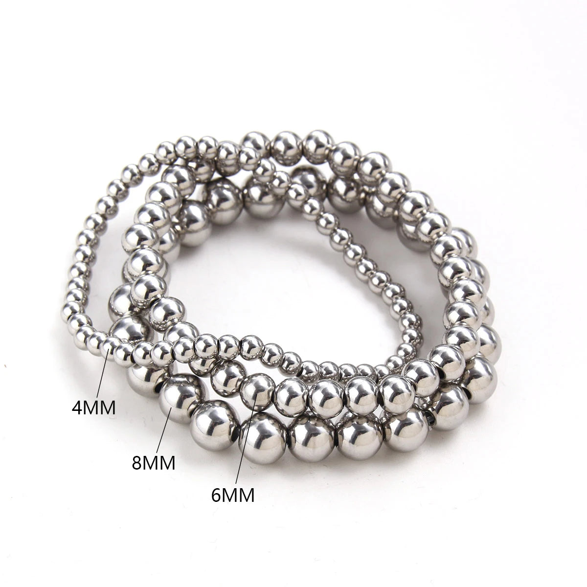 Pulsera Vintage de Bolitas de Acero