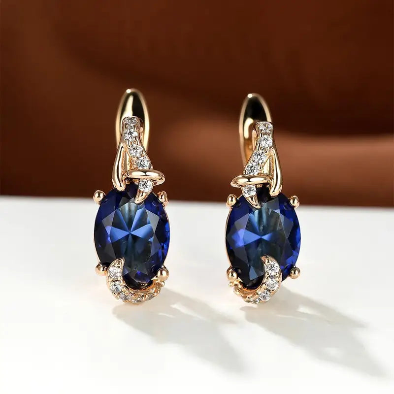 Pendientes de gota Royal Midnight | Oro