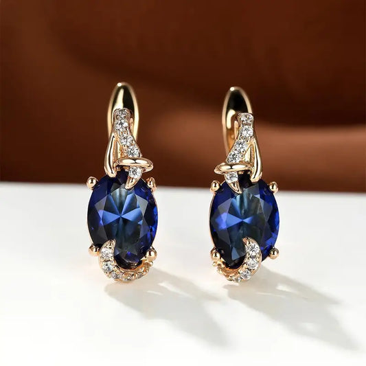 Pendientes de gota Royal Midnight | Oro