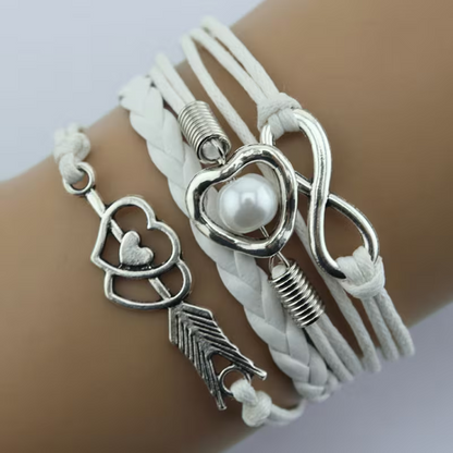 Pulsera Multicapa Corazón Multicolor