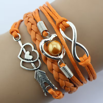 Pulsera Multicapa Corazón Multicolor