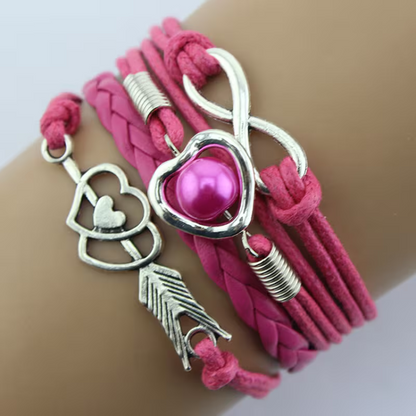 Pulsera Multicapa Corazón Multicolor