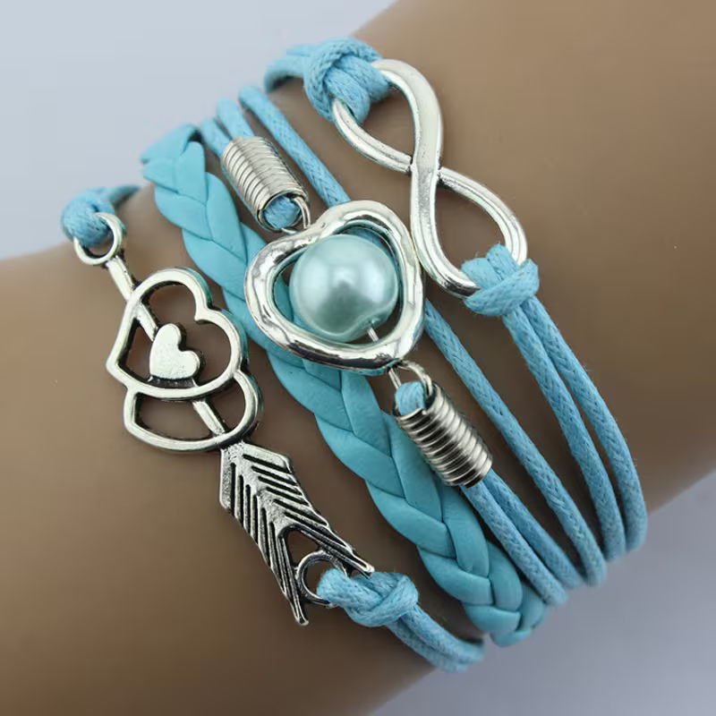Pulsera Multicapa Corazón Multicolor