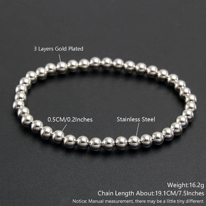 Pulsera Vintage de Bolitas de Acero