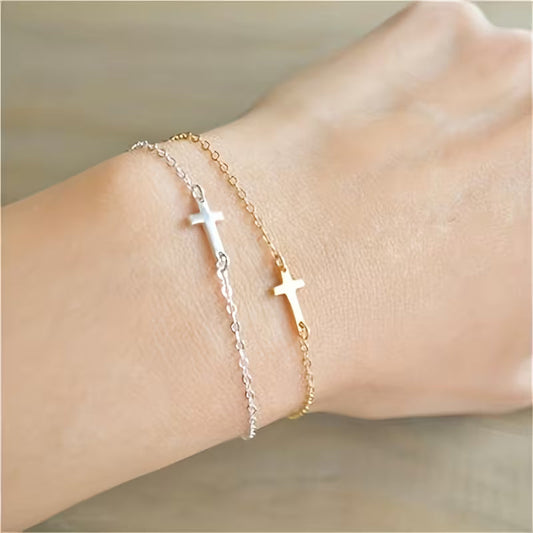 Brazalete Cruz sencillo y elegante