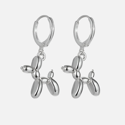 Pendientes Dorados con Dije Mini Perro Globo