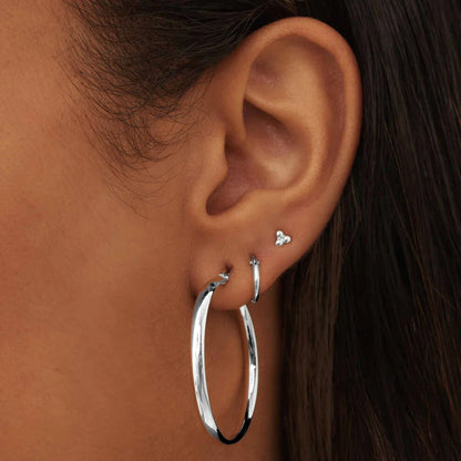 Aretes Noa Serane | Oro Blanco