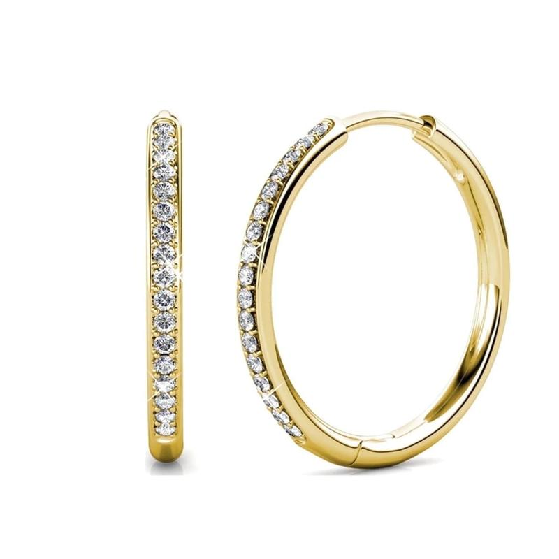 Aretes Sorel Pavé | Oro Blanco