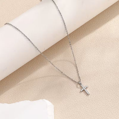 Collar colgante Cruz de zirconia