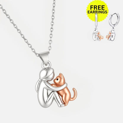 Collar de Abrazo de Gato con Pendientes de Regalo