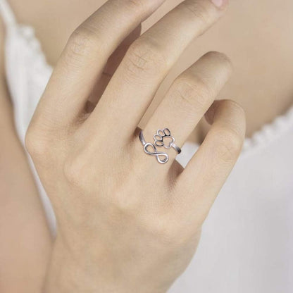 Anillo de Pata y Corazón Hecho a Mano