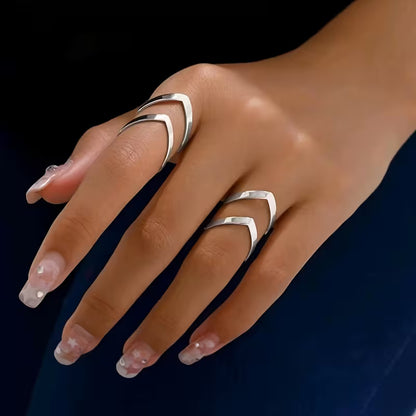 Set 2 Anillos Geométricos Calados