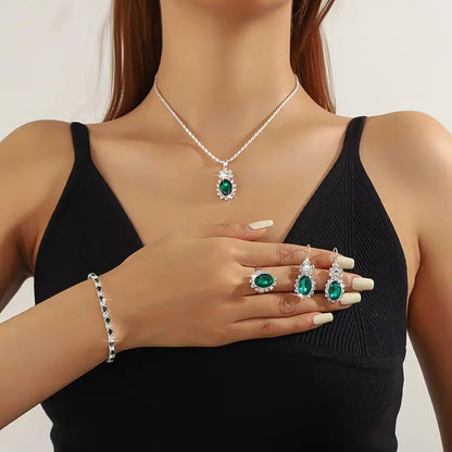 Set de Joyería Seloria Grevalyn | Oro Blanco