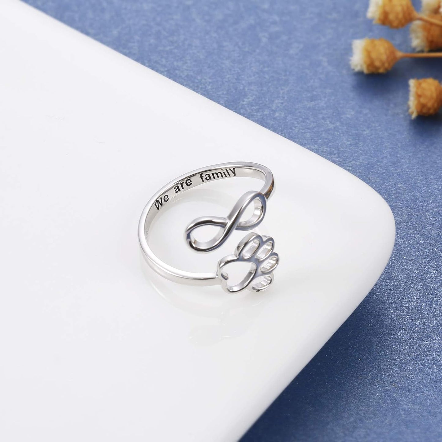 Anillo de Pata y Corazón Hecho a Mano