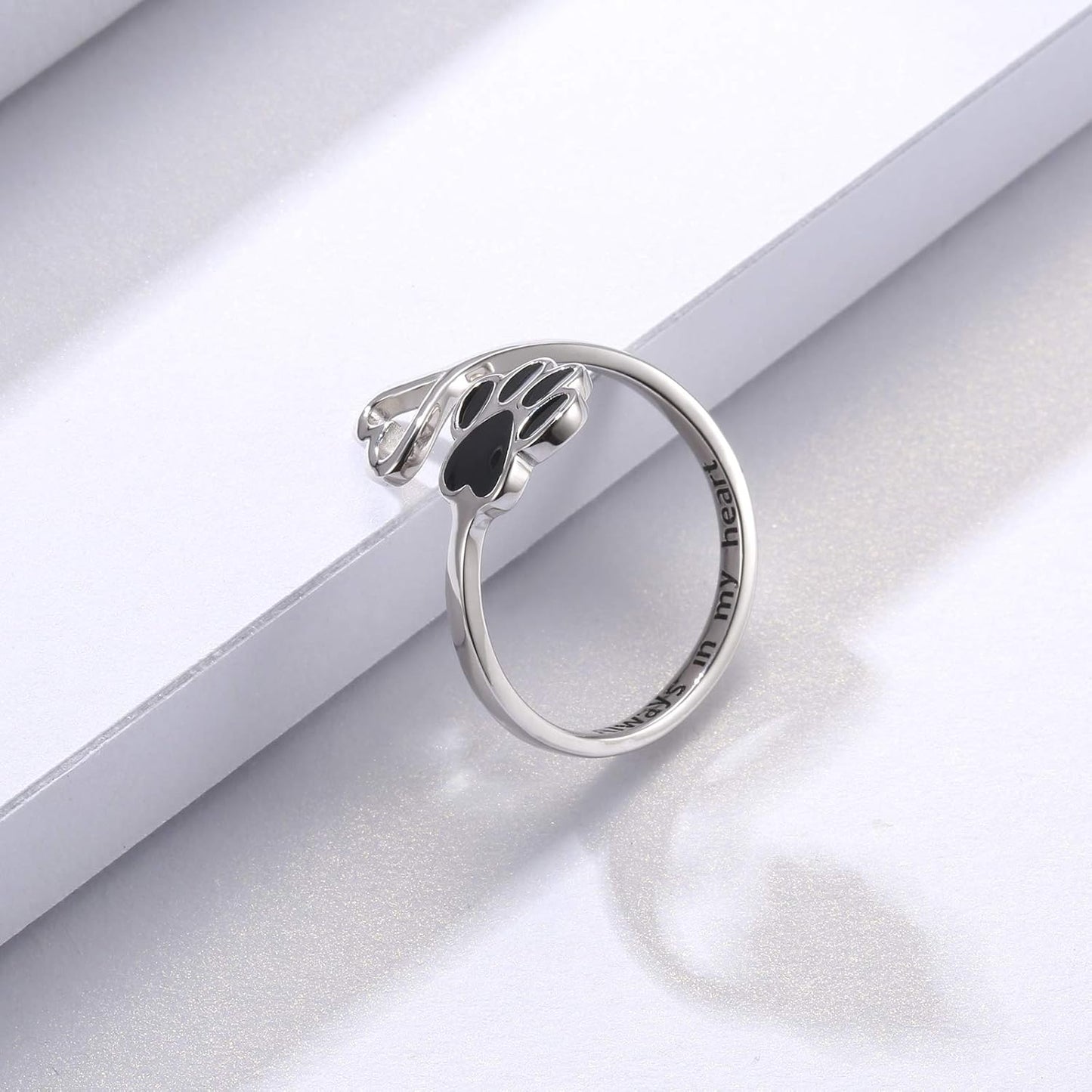 Anillo de Pata y Corazón Hecho a Mano