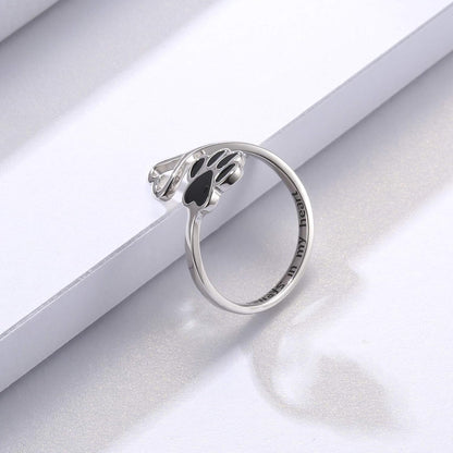 Anillo de Pata y Corazón Hecho a Mano