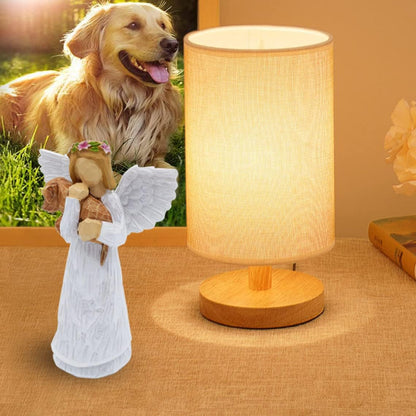 Set de Regalo Conmemorativo para Perro con Figura de Ángel de la Amistad y Pulsera Chakra del Puente Arcoíris