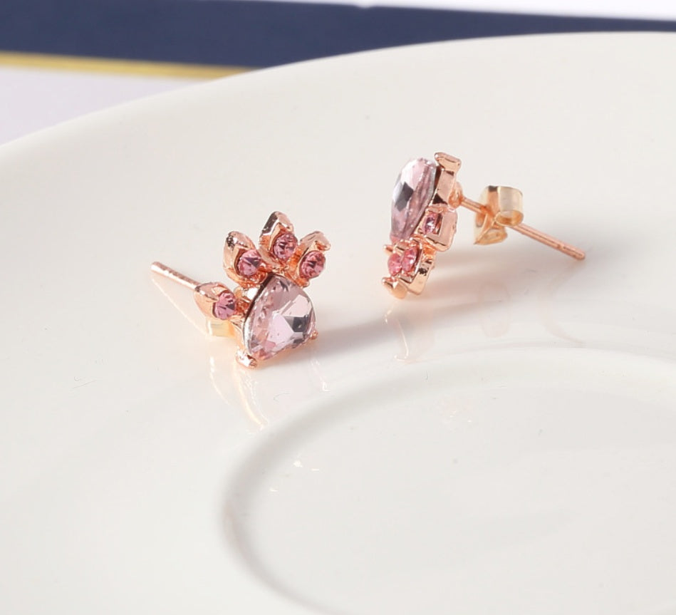Set de Joyería de Pata en Oro Rosa