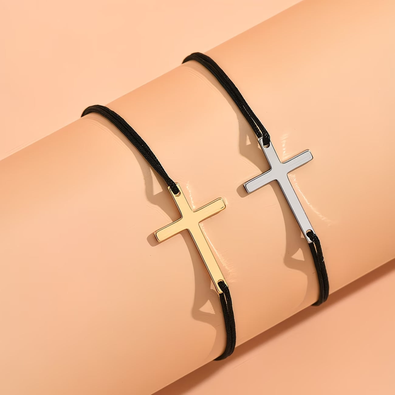 Brazalete de pareja Cruz trenzada
