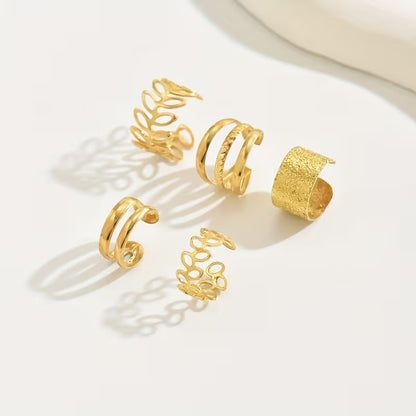 Set 5 Pendientes Dorados Vintage