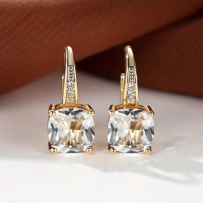 Pendientes de aro de piedra de zafiro místico | Oro